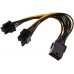 Cable to GPU 8 Pin to Dual 8 (6+2) Pin Black